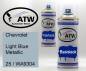 Preview: Chevrolet, Light Blue Metallic, 25 / WA9304: 400ml Sprühdose + 400ml Klarlack - Set, von ATW Autoteile West.